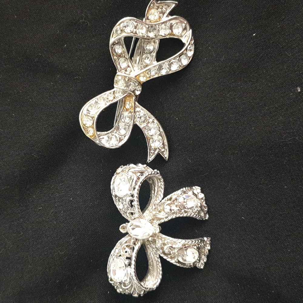 2 Vintage Bow Brooches
